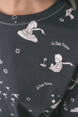 Длинная пижама из хлопка с принтом «Маленький принц».