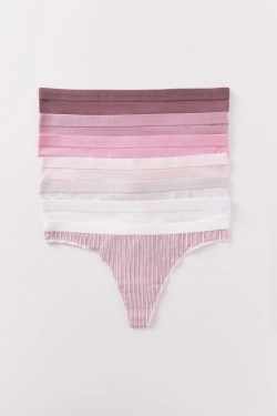 Набор из 7  хлопковых трусиков-танга