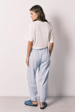 Штани carrot зі 100% бавовни з смужками