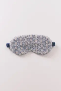 Синя маска для сну з букле