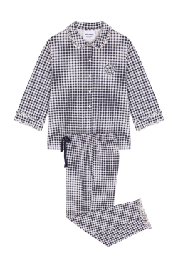 Довга піжама з бавовни в клітинку
