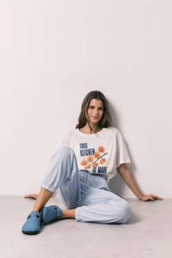 Штани carrot зі 100% бавовни з смужками