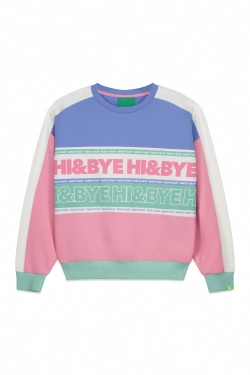 Свитшот из хлопкового флиса color block