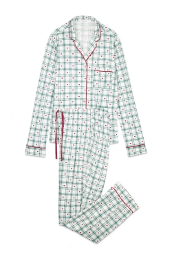 Длинная пижама в клетку