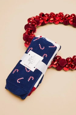 Набір з 3 пар бавовняних шкарпеток з різдвяними принтами