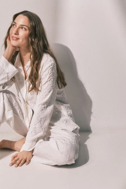 Довга піжама-сорочка із сатину