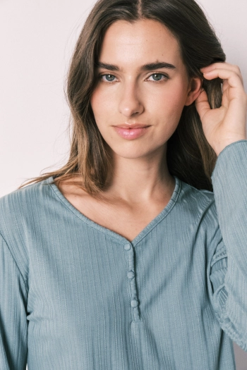 Піжама довга зелена з фактурою