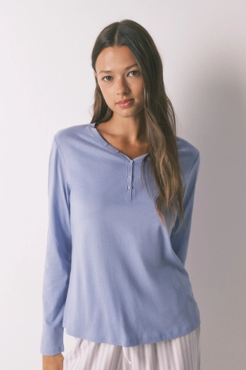 Футболка с длинным рукавом из хлопкового трикотажа