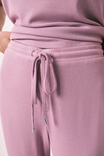 Пижама капри из вафельной ткани