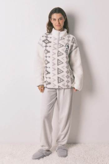 Длинная пижама Snoopy из искусственной овчины и флиса