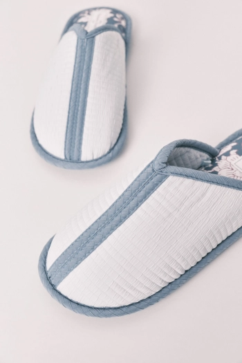 Капці сині з принтом