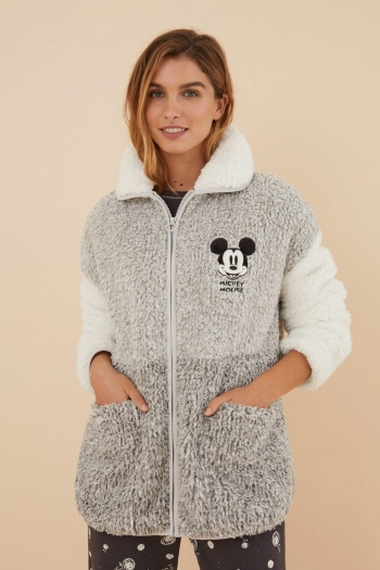 Короткий пушистый халат Mickey Mouse