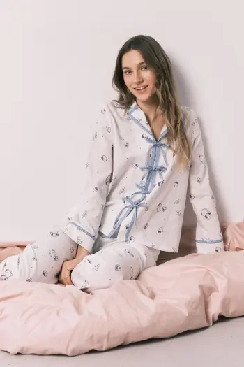 Длинная пижама рубашечного типа из хлопка Hello Kitty