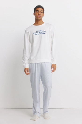Піжама з бавовни з написом
