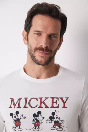 Довга чоловіча піжама Mickey з бавовни