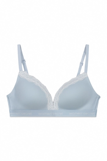 CHARMING Трикутний бавовняний бюстгальтер у рубчик