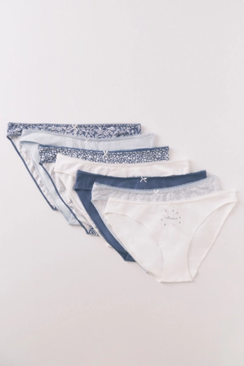 Набір із 7 класичних бавовняних трусиків з різдвяними принтами