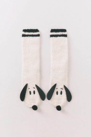 Білі довгі шкарпетки Snoopy