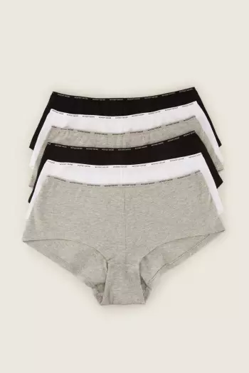 Набір із шести пар трусиків-кюлотів з органічної бавовни