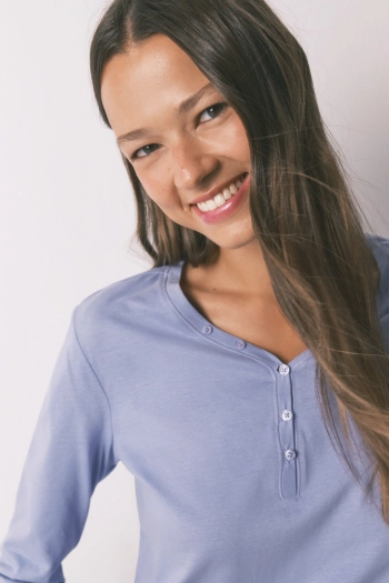 Футболка с длинным рукавом из хлопкового трикотажа