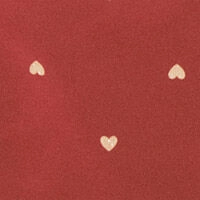 Велика червона нейлонова косметичка з принтом у вигляді сердець