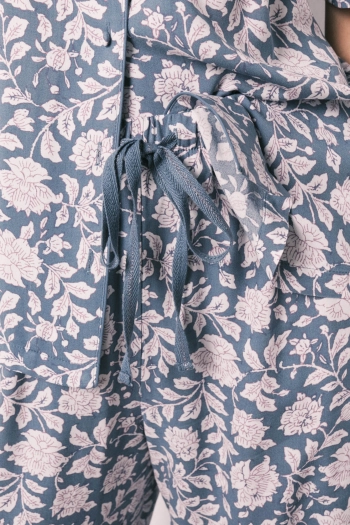 Піжама віскозна класична з квітковим принтом