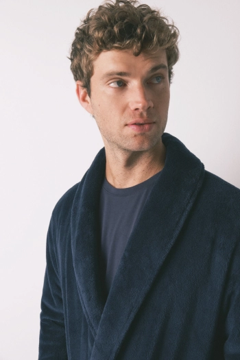 Чоловічий халат міді з м'якого флісу