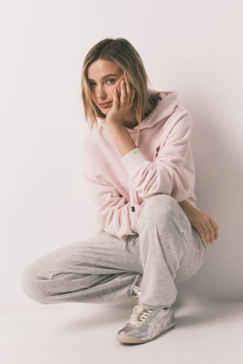 Брюки джоггеры из хлопкового флиса, серые