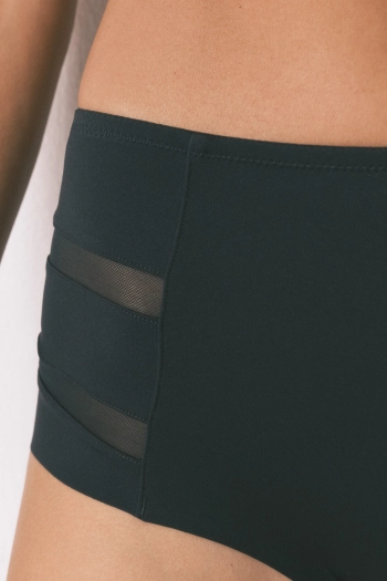 Чорні коригувальні трусики з високою посадкою