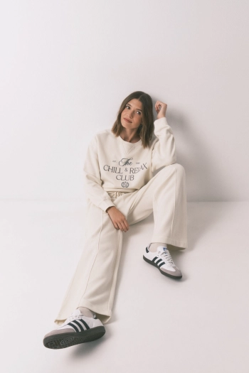 Довгі білі тонкі флісові штани