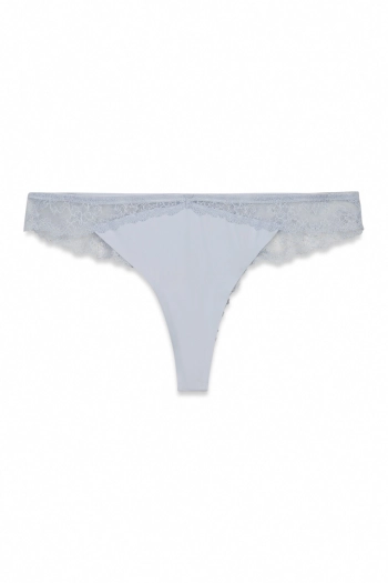 Трусики-танга из микрофибры и кружева