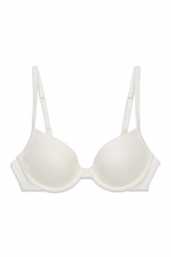 Білий бюстгальтер push-up із бавовни