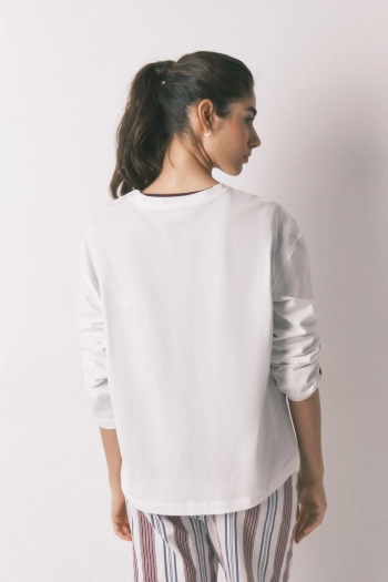 Футболка из хлопка с рукавом 3/4