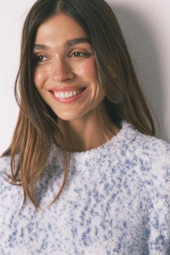 Синя піжама з м'якого флісу