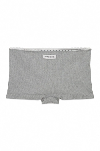 Сірі безшовні трусики-боксери в рубчик