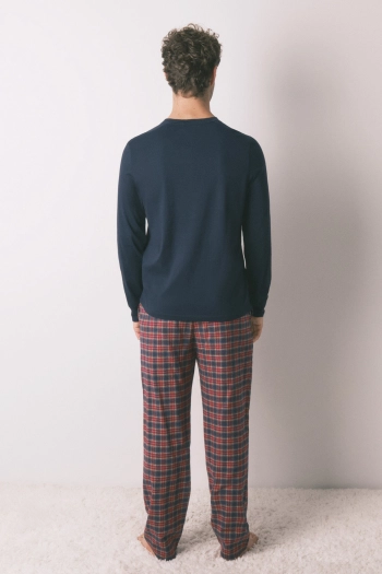 Чоловіча картата піжама з бавовни