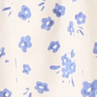 Біла сукня міді з квітковим принтом