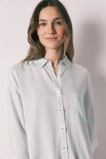 Нічна сорочка у смужку та клітинку Vichy