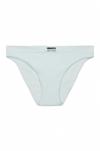 Классические бесшовные трусы голубого цвета