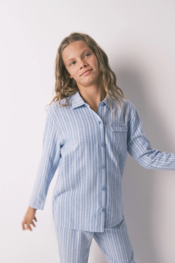 Дитяча класична бавовняна піжама в смужку