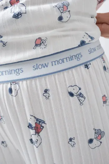 Белая длинная пижама Snoopy