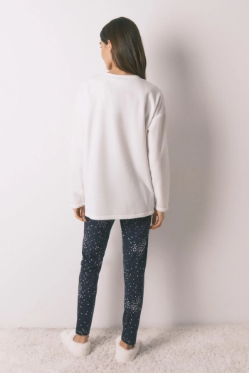 Длинная флисовая пижама с принтом "Hogwarts"