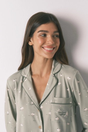 Довга піжама з принтом