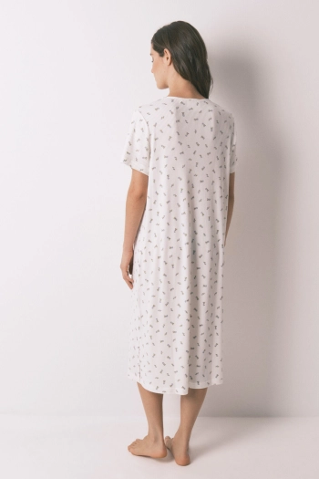 Хлопковая ночная сорочка миди Mafalda