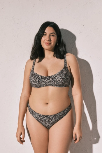 Топ-бікіні бандо з анімалістичним принтом