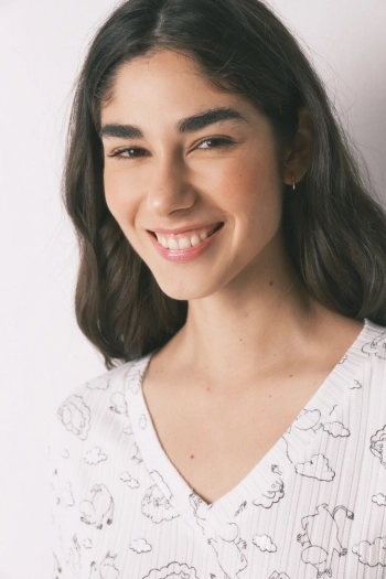 Длинная пижама из мягкого трикотажа в рубчик с принтом Moomin