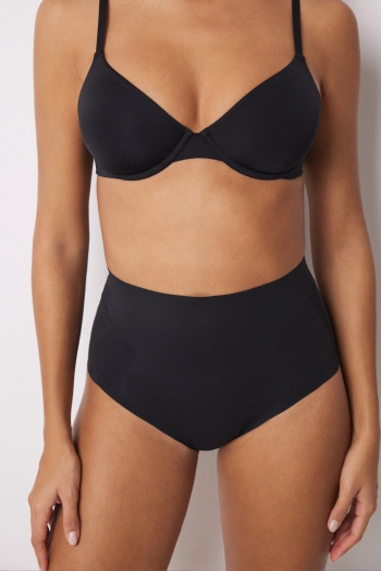 Черные корректирующие трусики с высокой посадкой и эффектом push-up