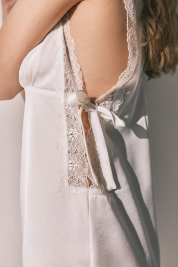 Короткая пижама из сатина