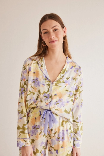 Классическая пижама с цветочным принтом