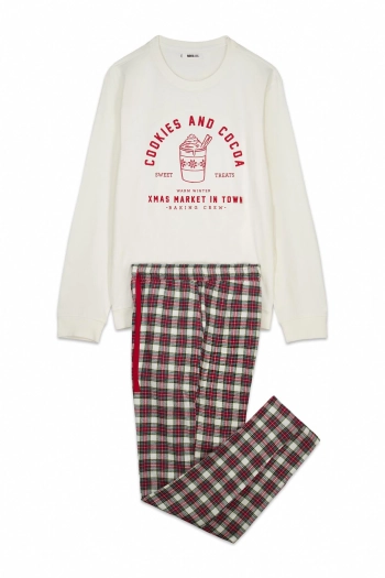 Чоловіча бавовняна піжама в клітинку